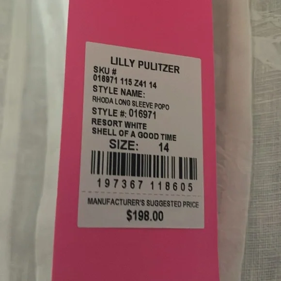 Beautiful linen Lilly Pulitzer long sleeves with sea shells in fabric - Picture 2 of 5